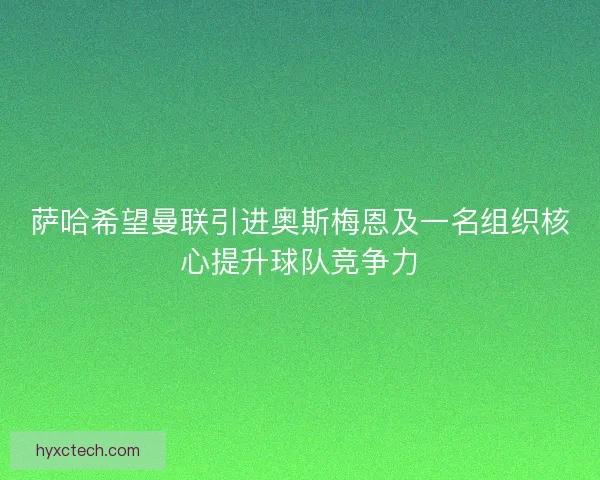 萨哈希望曼联引进奥斯梅恩及一名组织核心提升球队竞争力